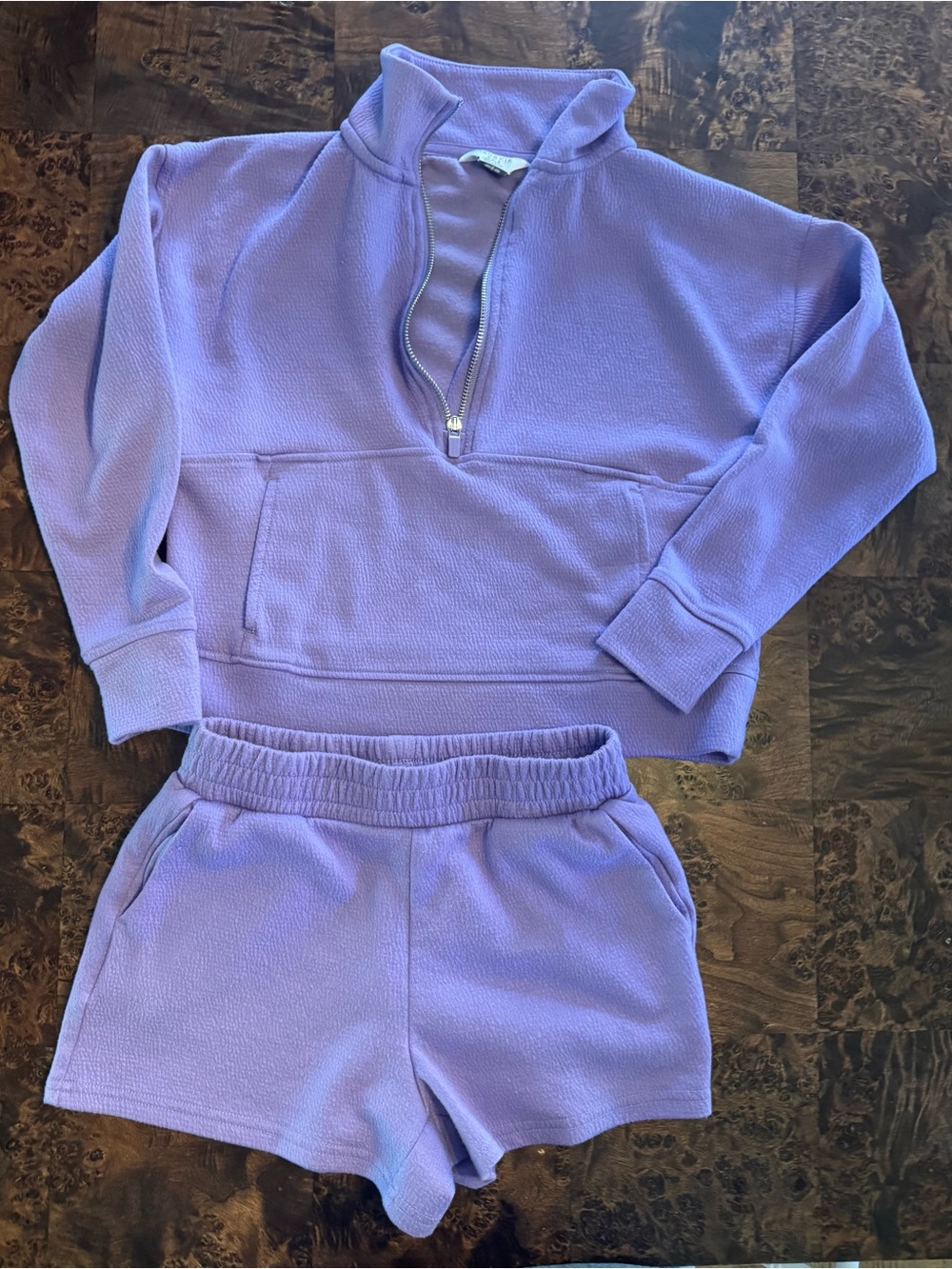 Girls Danskin Purple Sweatshirt And Shorts Set Size 10/12